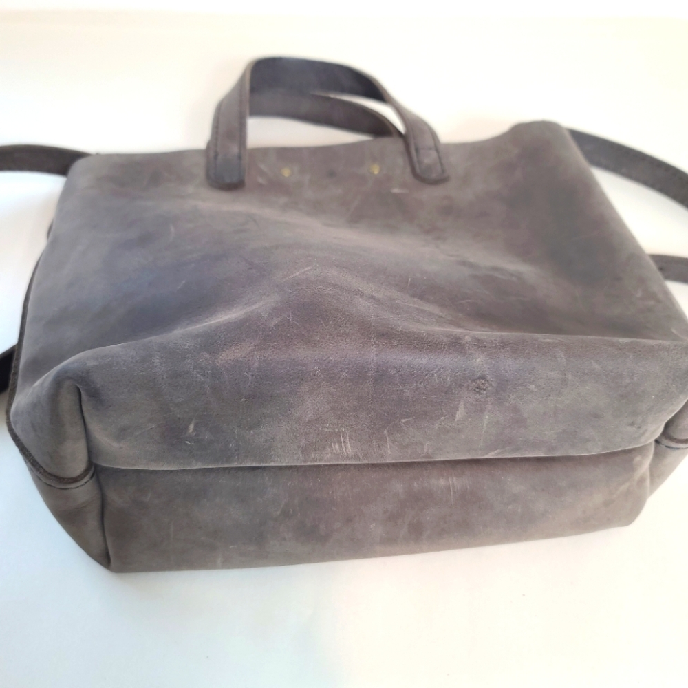 Portland Leather Goods Mini Crossbody Tote in Groupie Grey - Picture 9 of 12